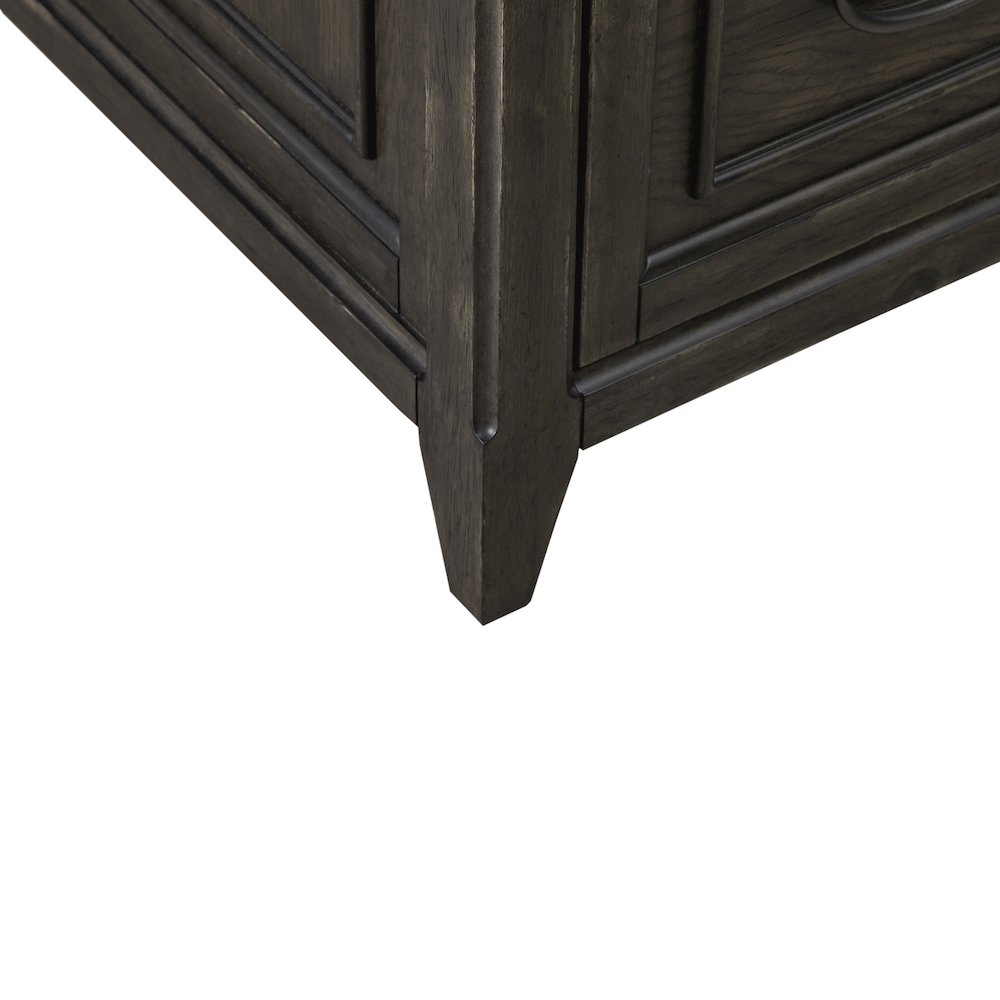 Executive Desk in Rubberwood Solids w/ Split Heart White Oak Veneers