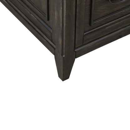 Executive Desk in Rubberwood Solids w/ Split Heart White Oak Veneers