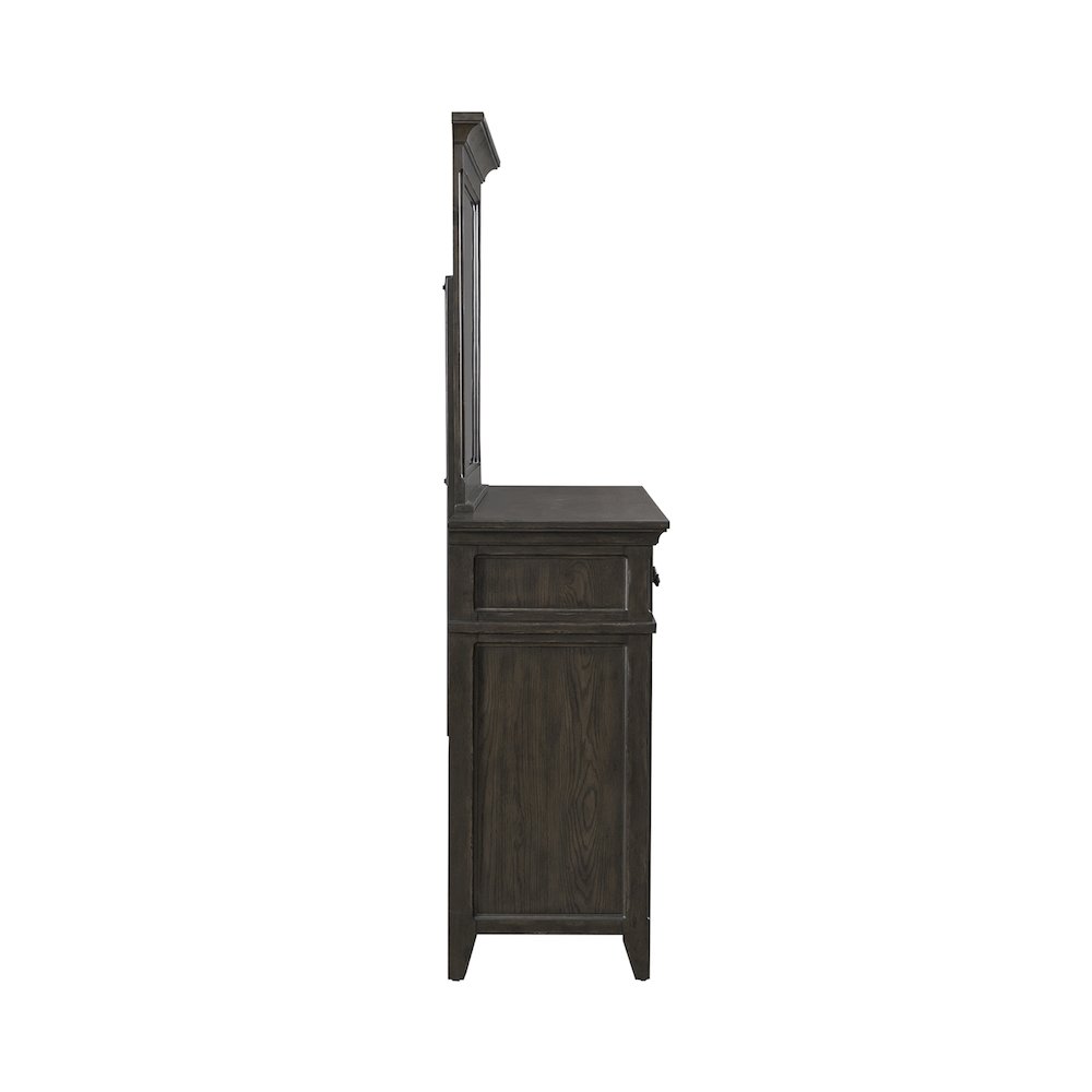 Dresser & Mirror in Rubberwood Solids & Split Heart White Oak Veneers