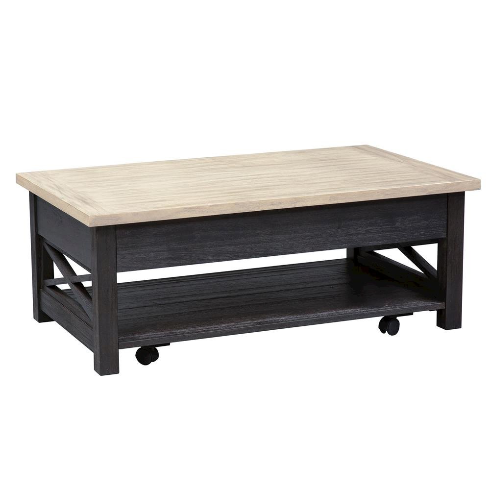Black Lift Top Cocktail Table – Living Room Center Table and Coffee Table