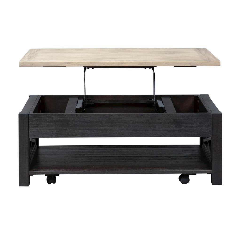 Black Lift Top Cocktail Table – Living Room Center Table and Coffee Table