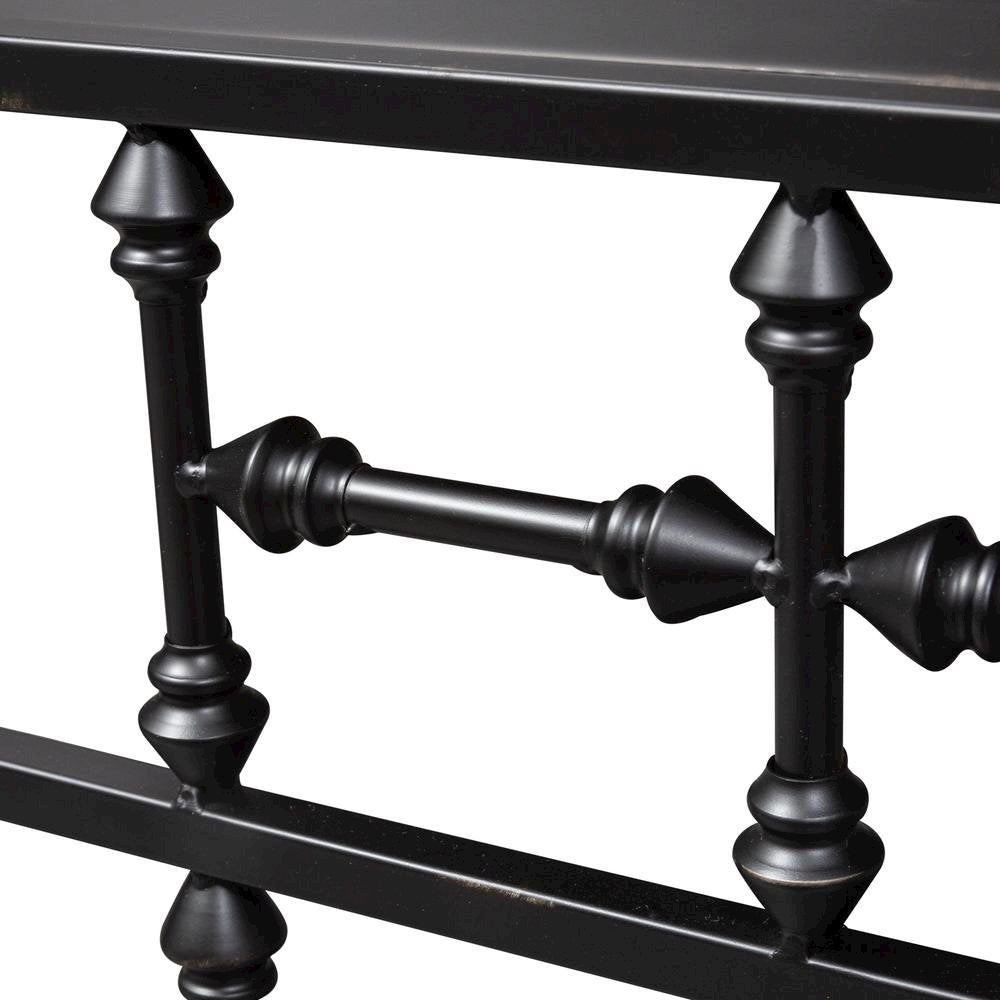 Black Metal Nightstand – Stylish Metal Side Table for Bedroom or Living Room