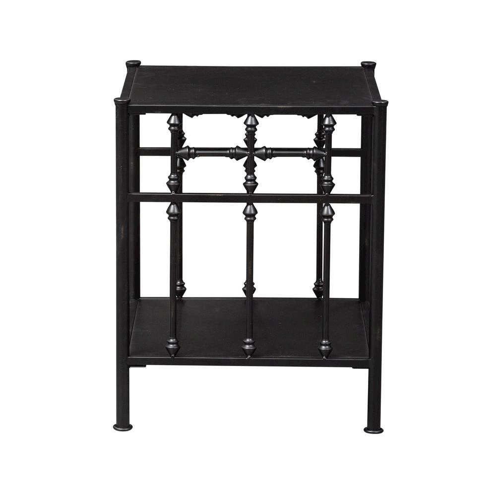 Black Metal Nightstand – Stylish Metal Side Table for Bedroom or Living Room