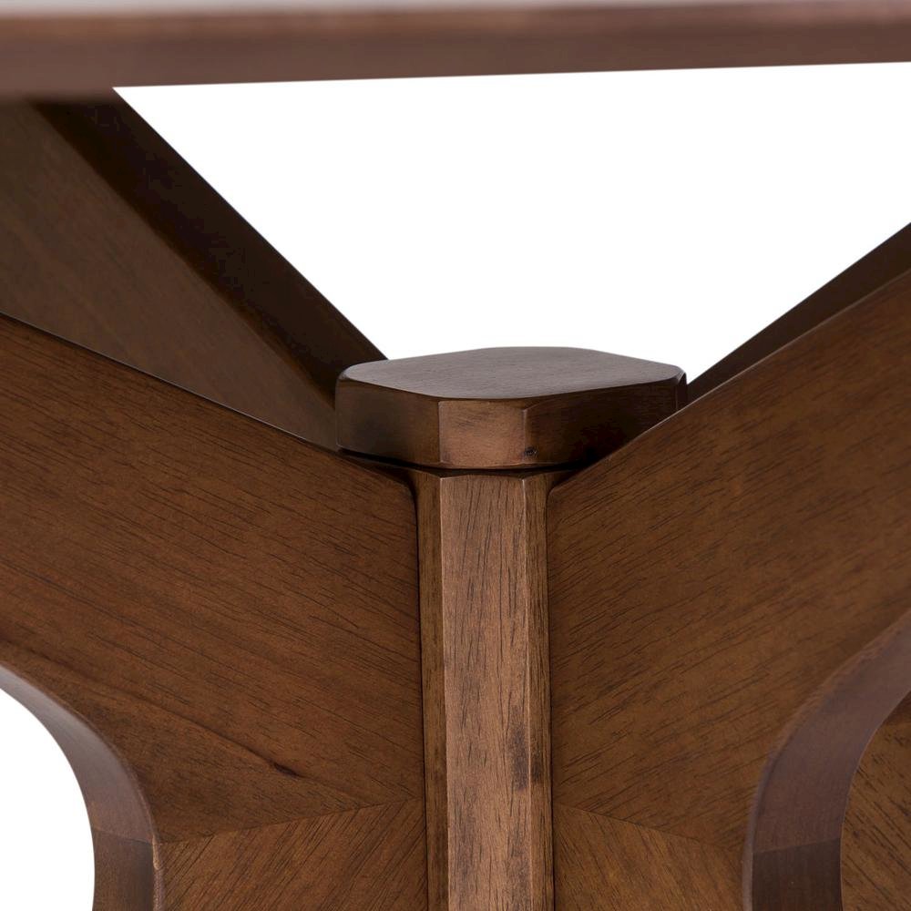 Brown Round Pedestal Dining Table – Elegant Dining Table for 4 Persons