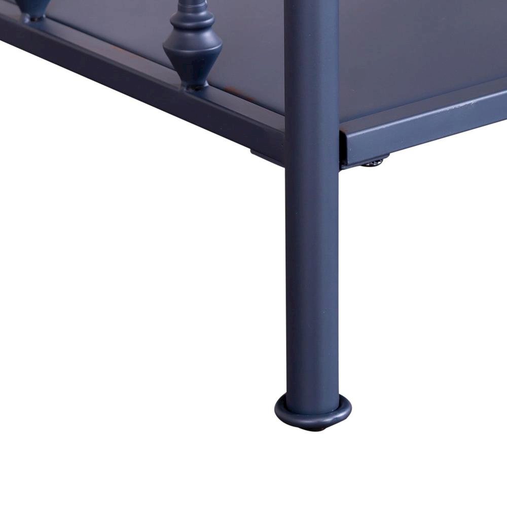 Navy Metal Nightstand – Stylish Metal Side Table for Bedroom or Living Room