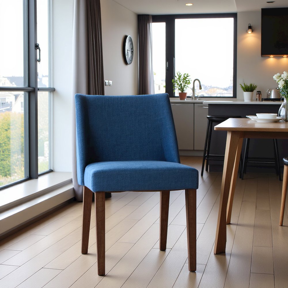 Wooden Side Chair in Brown, Solid Wood Dining Chair for Kitchen or Dining