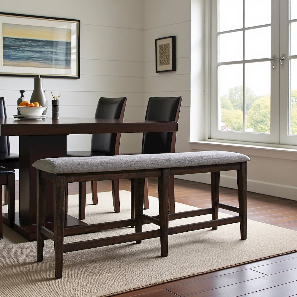 Brown Wooden Dining Bench – Versatile Bedroom or Entryway Bench Seat