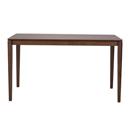 Brown Rectangular Dining Table, Solid + Manufactured Wood, Farmhouse Style