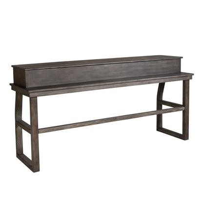 Gray Wooden Bar Table – Elegant Behind Couch Table for Living Spaces