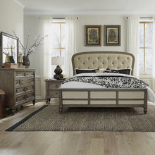 Americana Farmhouse Queen Shelter Bed, Dresser & Mirror, Night Stand