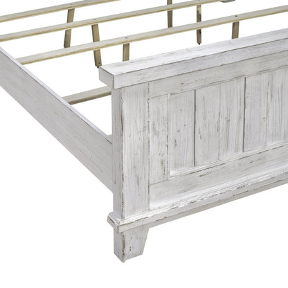 King Panel Bed in Pine Solids & Veneers