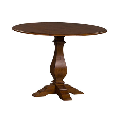 Creations Round Drop Leaf Table in Rubberwood Solids