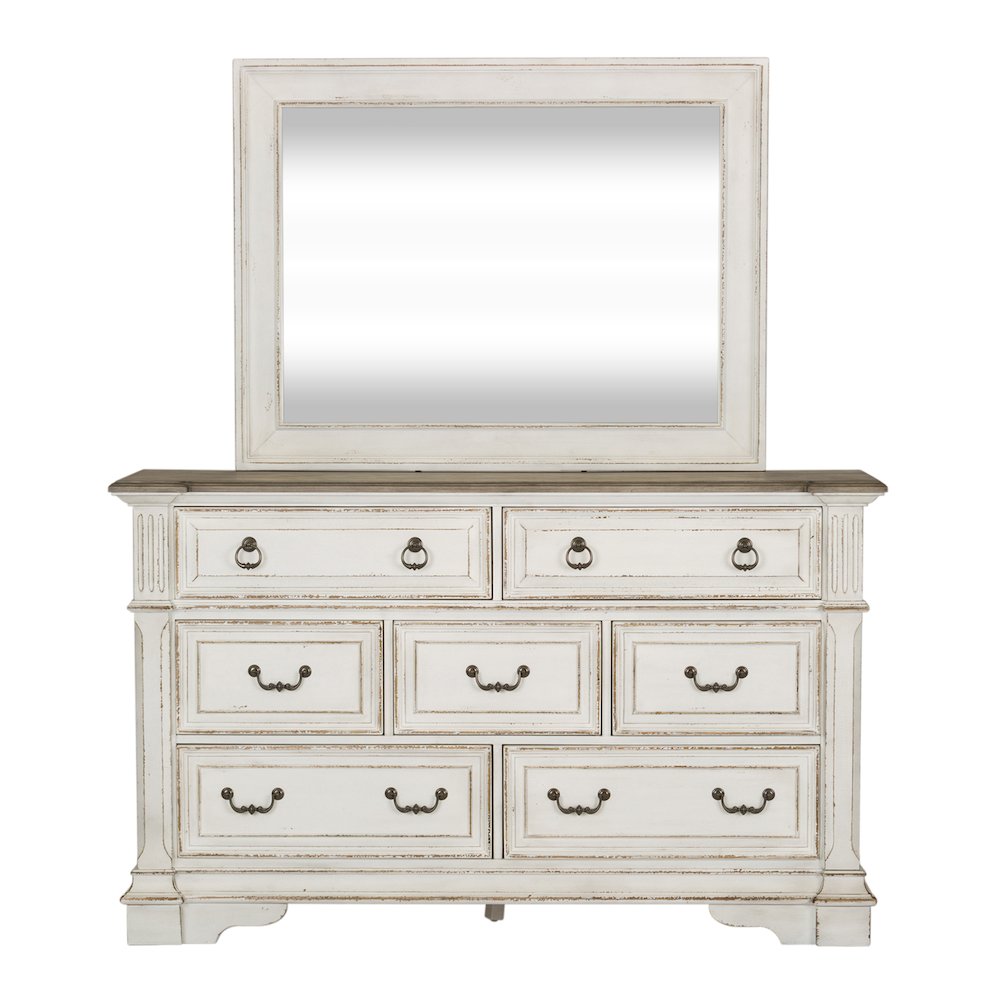 King California Panel Bed, Dresser & Mirror, Night Stand