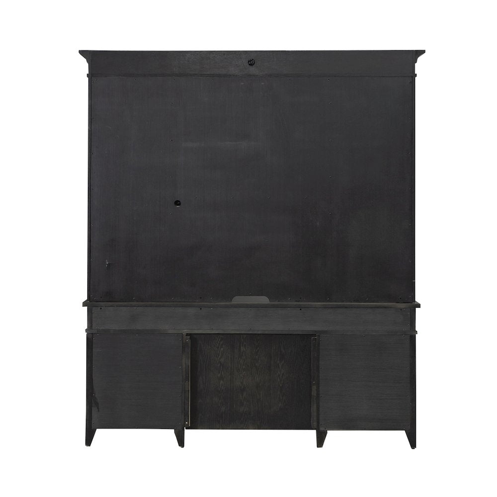 Credenza & Hutch in Rubberwood Solids w/ Split Heart White Oak Veneers