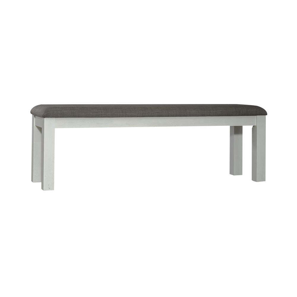 Brook Bay 6 Piece Trestle Table Set - Textured White Finish in White