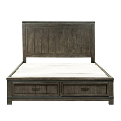Thornwood Hills King Two Sided Storage Bed, Dresser & Mirror, Chest, Night Stand