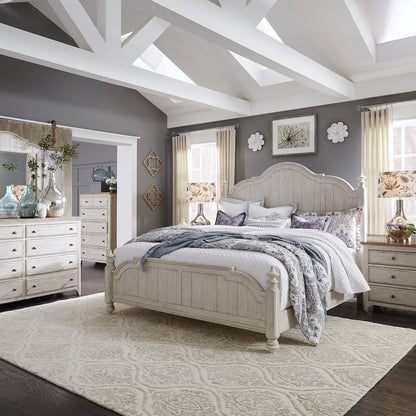 Farmhouse Reimagined King Poster Bed, Dresser & Mirror, Chest, Night Stand