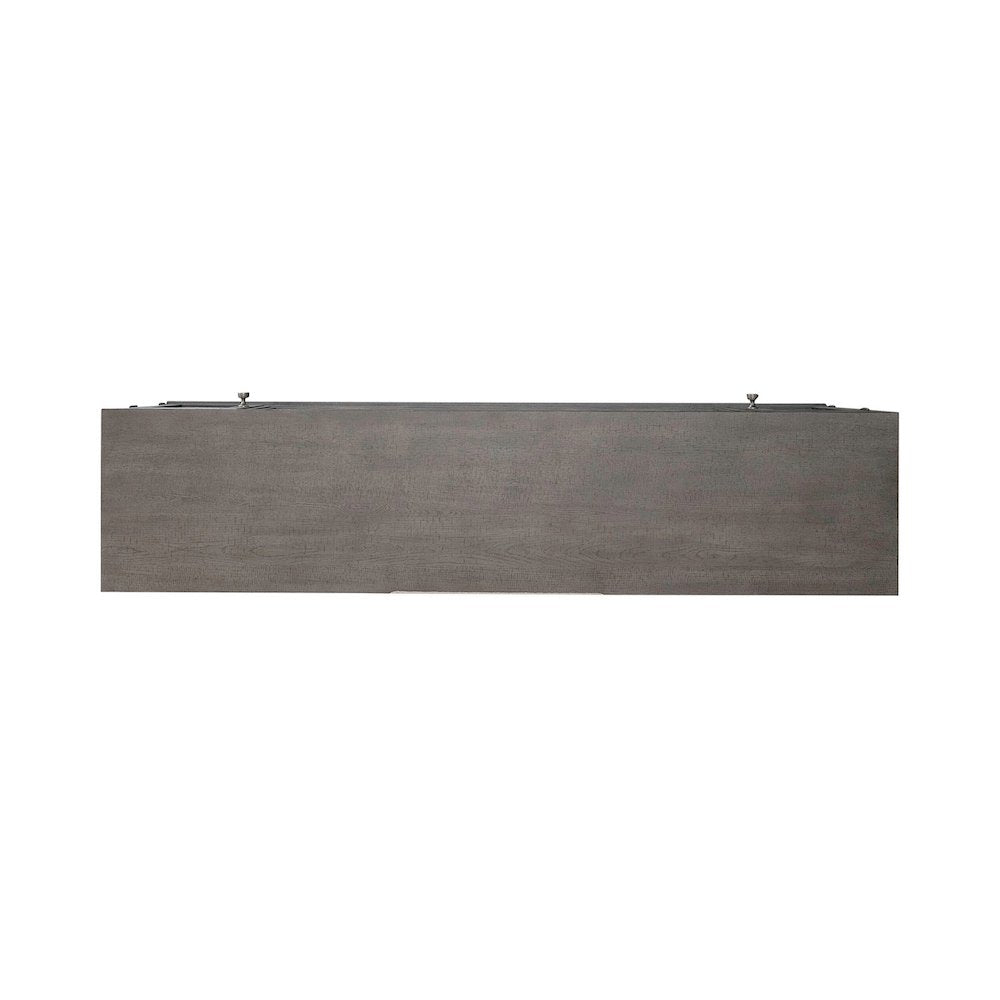 Modern Farmhouse Entertainment Stand 78 Inch TV Console  - Charcoal Oak Wood