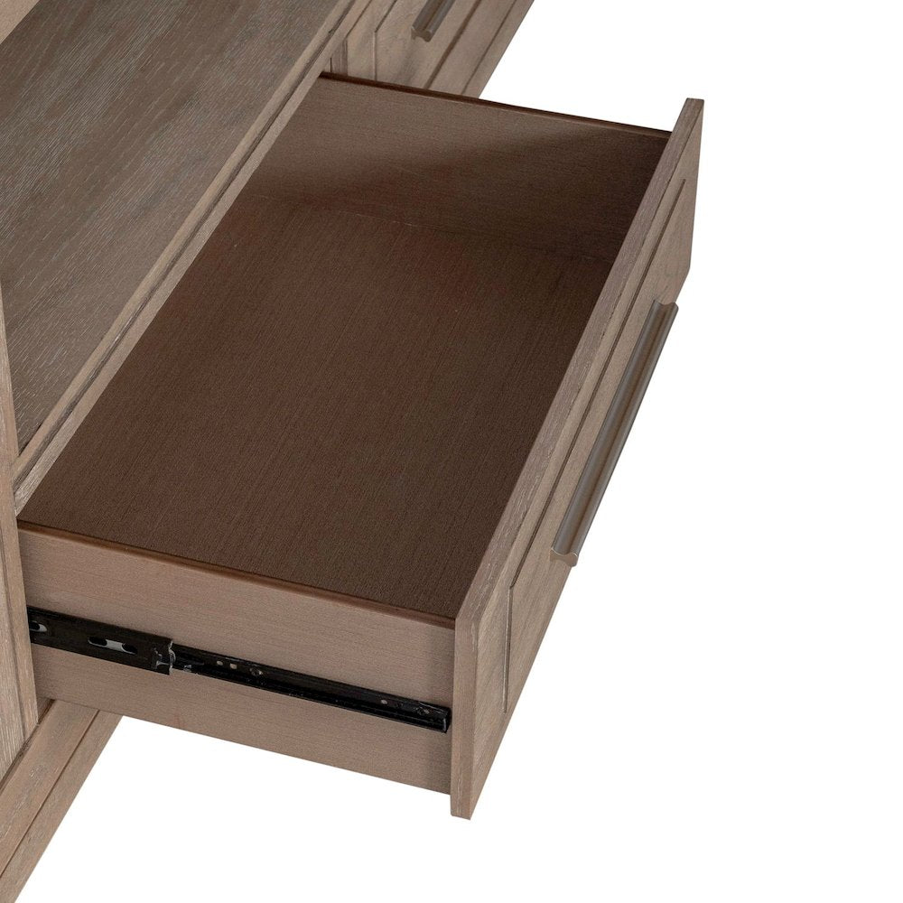 Brentwood 80 Inch TV Console for Living Room  - Sandstone Oak