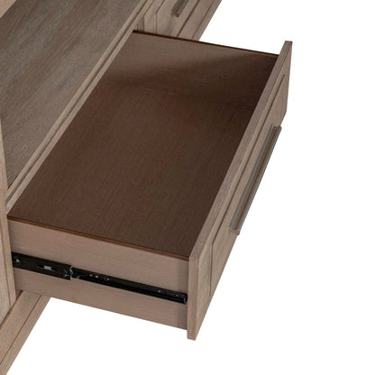Brentwood 80 Inch TV Console for Living Room  - Sandstone Oak