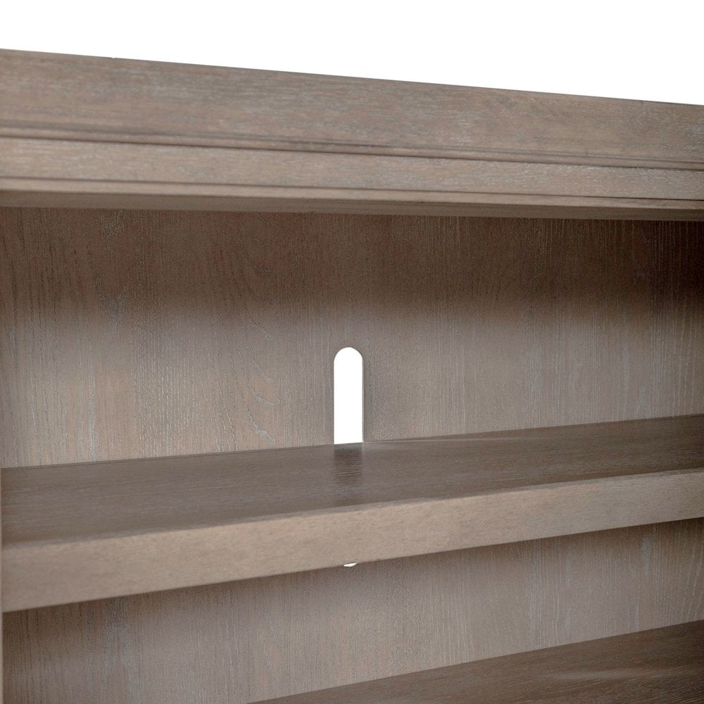 Brentwood 80 Inch TV Console for Living Room  - Sandstone Oak