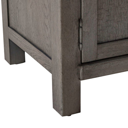 Heated LED Fireplace TV Consoles 78 Inch - Dusty Charcoal with Heavy Distressing