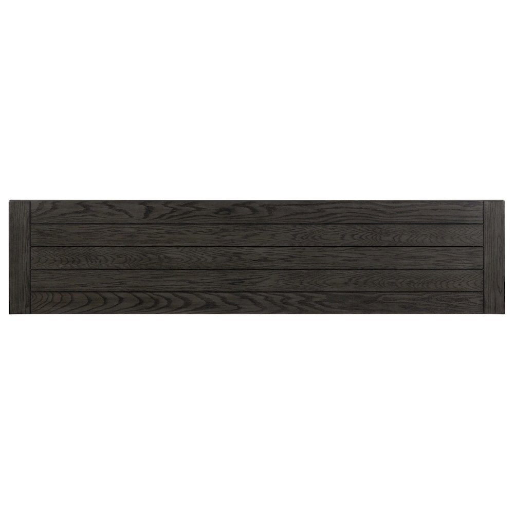 Heated LED Fireplace TV Consoles 80 Inch - Wirebrushed White with Charcoal Tops