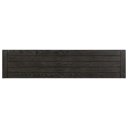 Heated LED Fireplace TV Consoles 80 Inch - Wirebrushed White with Charcoal Tops