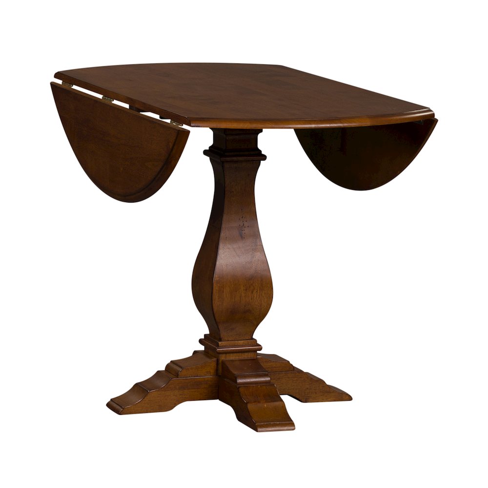 Creations Round Drop Leaf Table in Rubberwood Solids