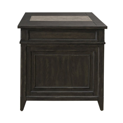 Executive Desk in Rubberwood Solids w/ Split Heart White Oak Veneers