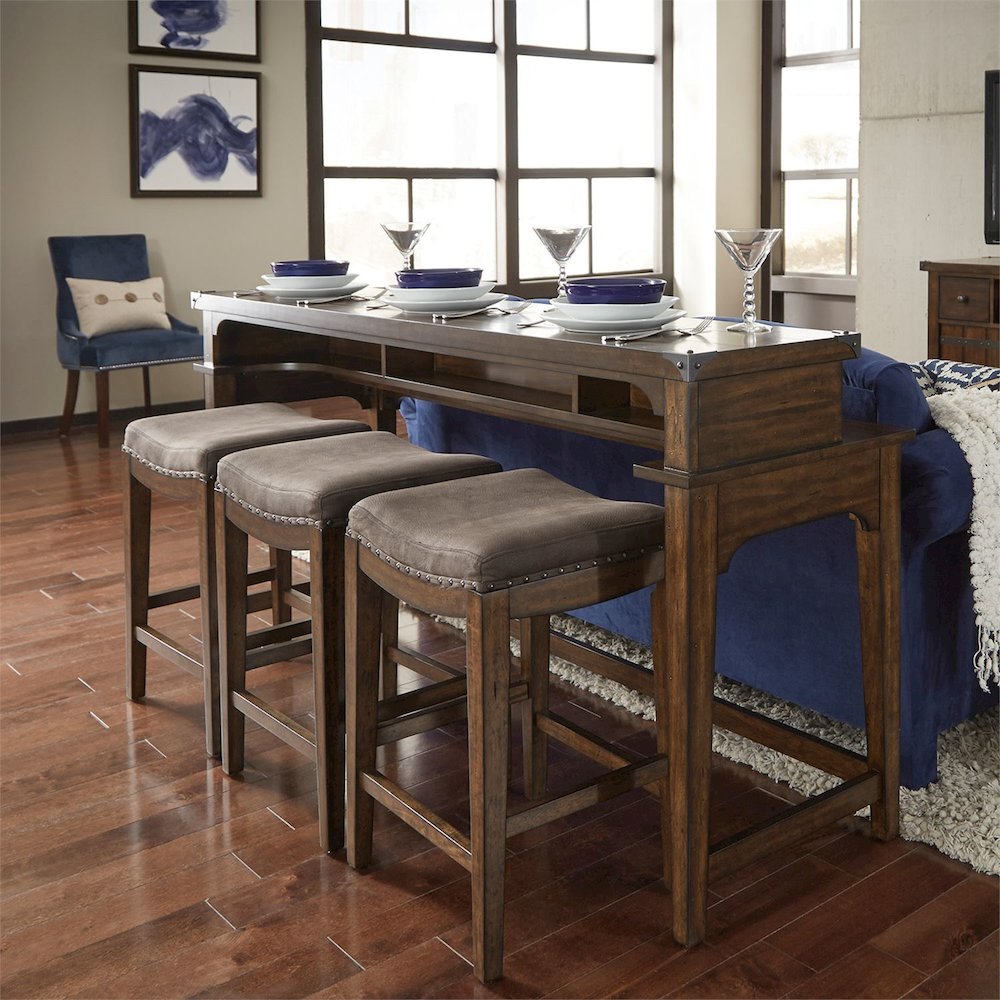 Aspen Skies 4 Piece Console Set (1-Console 3-Stools)