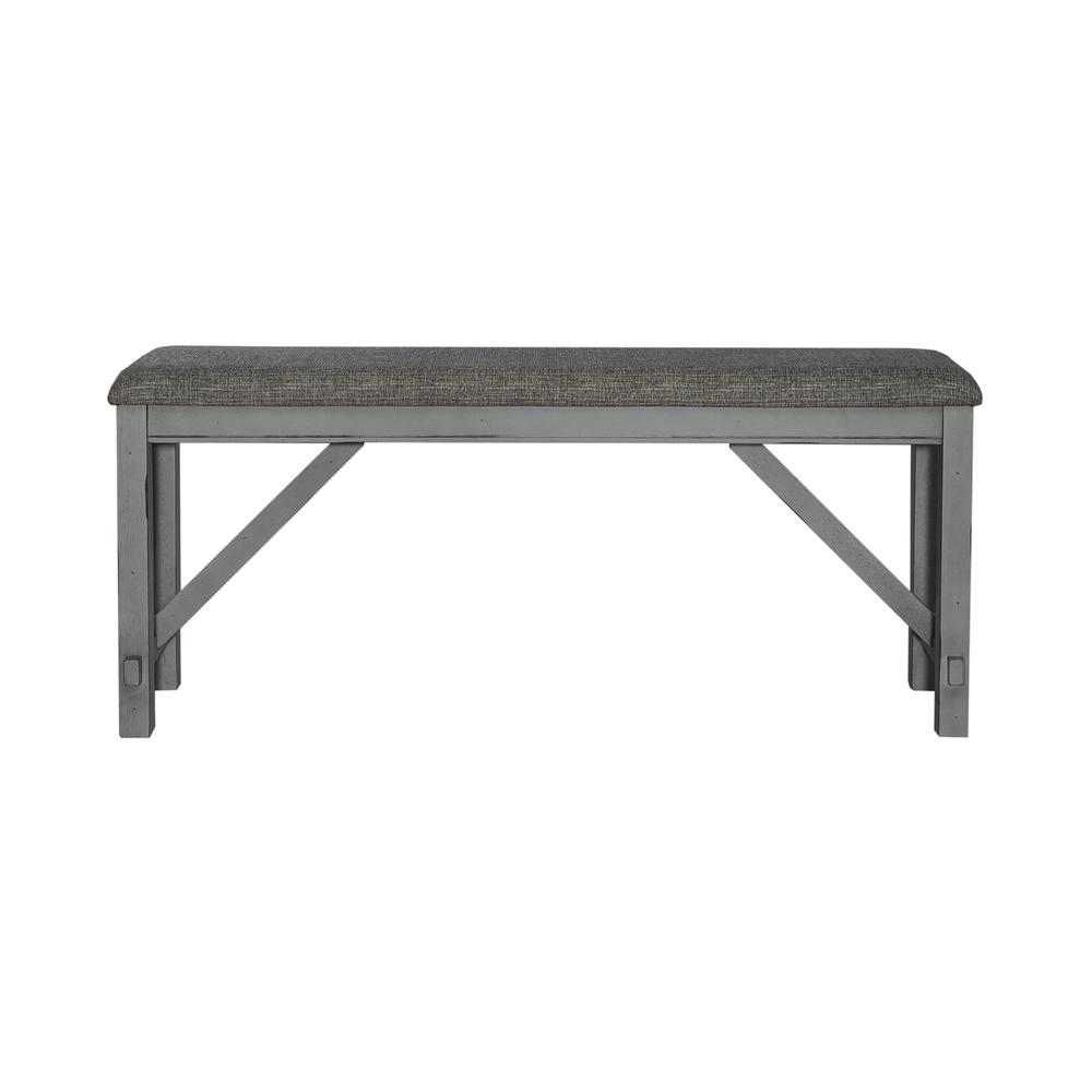 Counter Height Dining Bench Transitional Grey