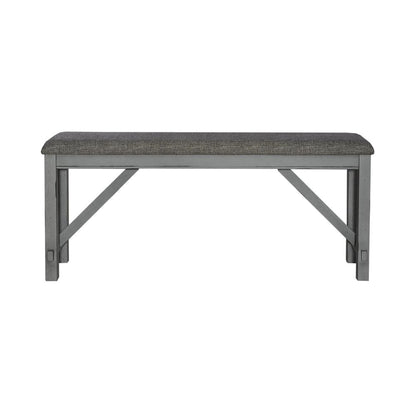 Counter Height Dining Bench Transitional Grey