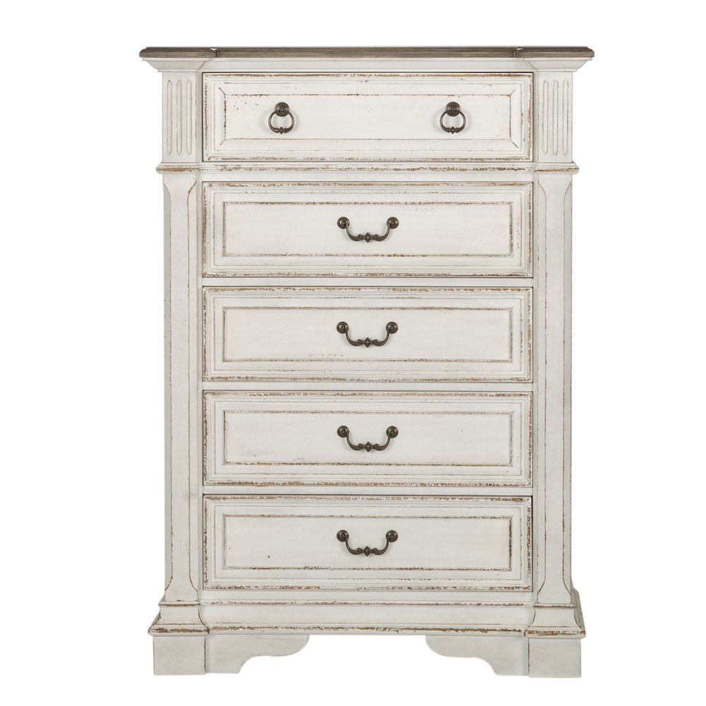 King California Panel Bed, Dresser & Mirror, Chest