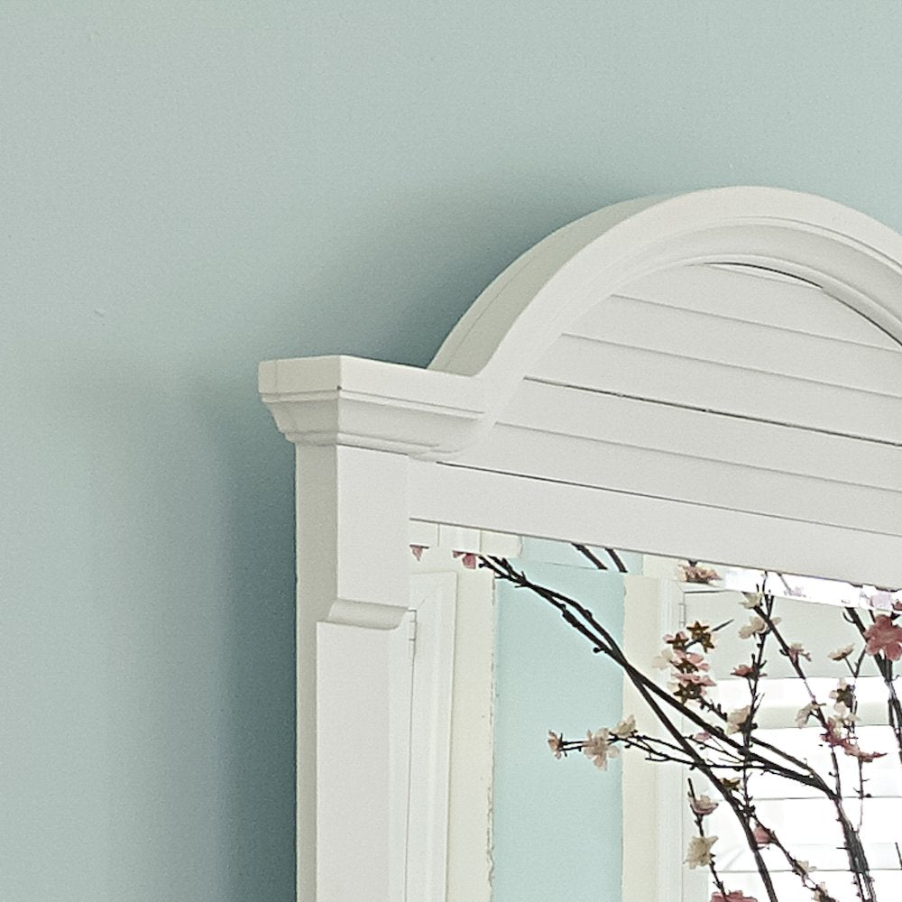 King Poster Bed, Dresser & Mirror in Poplar & Pine Solids with Wood Products