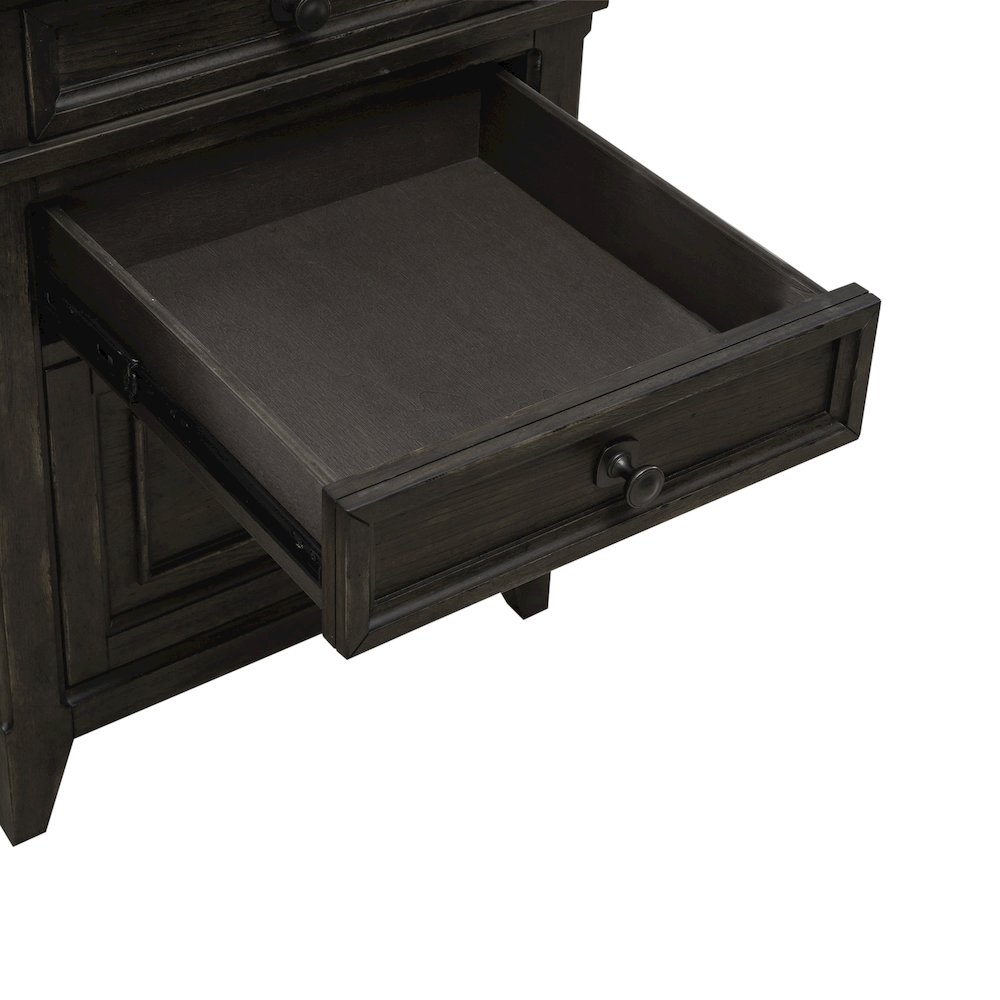 Executive Desk in Rubberwood Solids w/ Split Heart White Oak Veneers