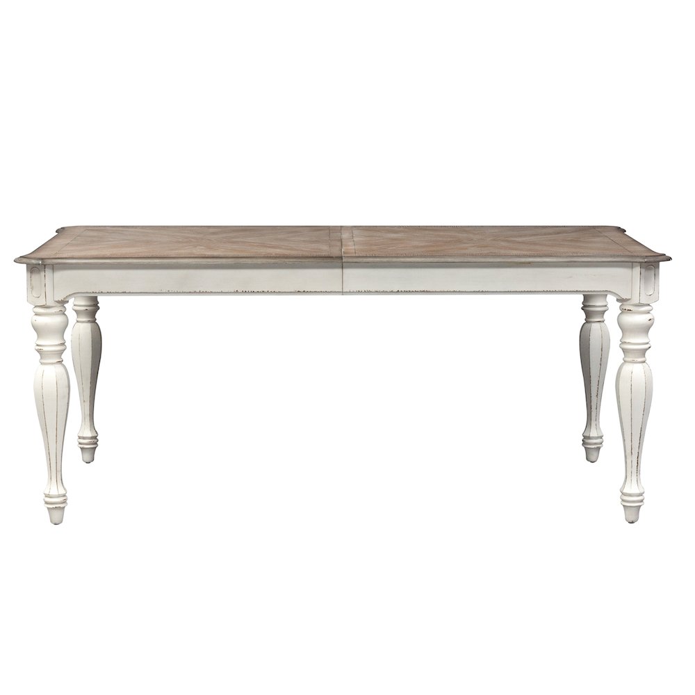 Opt 5 Piece Leg Table Set in Rubberwood Solids w/ White Oak & Birch Veneers