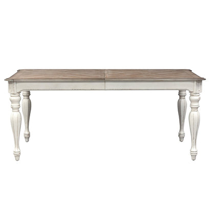Opt 5 Piece Leg Table Set in Rubberwood Solids w/ White Oak & Birch Veneers