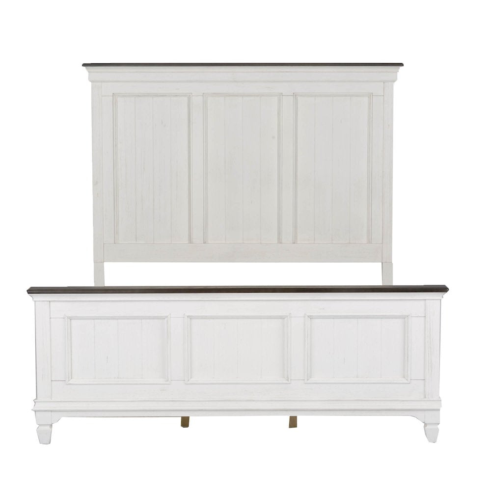 King California Panel Bed, Dresser & Mirror