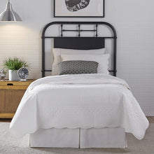 Vintage Series Full Metal Headboard - Black in Distressed Metal