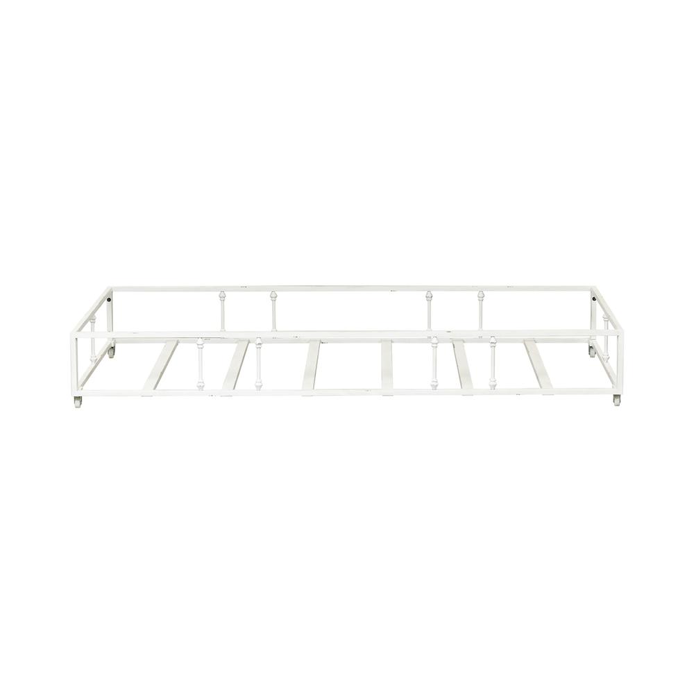 Vintage Series Twin Metal Trundle - Antique White in Distressed Metal