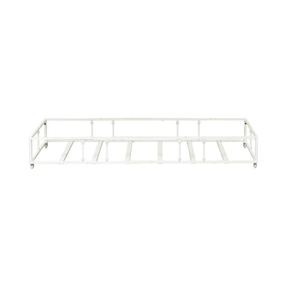Vintage Series Twin Metal Trundle - Antique White in Distressed Metal
