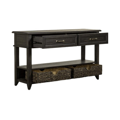 Mill Creek 2 Drawer Sofa Table in Peppercorn