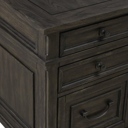 Executive Desk in Rubberwood Solids w/ Split Heart White Oak Veneers