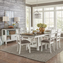 Brook Bay Optional 7 Piece Trestle Table Set in Textured White