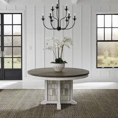 Pedestal Table Set in Pine Solids & Veneers