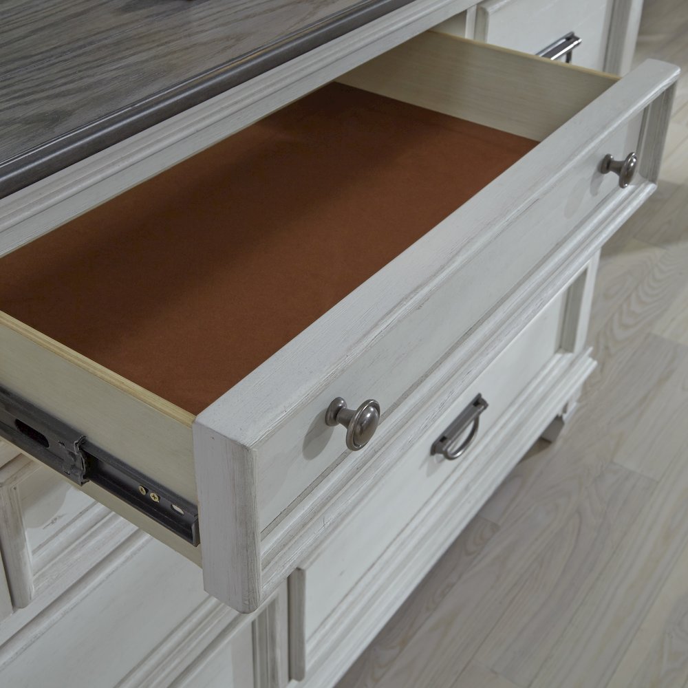 King California Panel Bed, Dresser & Mirror, Night Stand