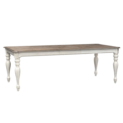 Opt 5 Piece Leg Table Set in Rubberwood Solids w/ White Oak & Birch Veneers