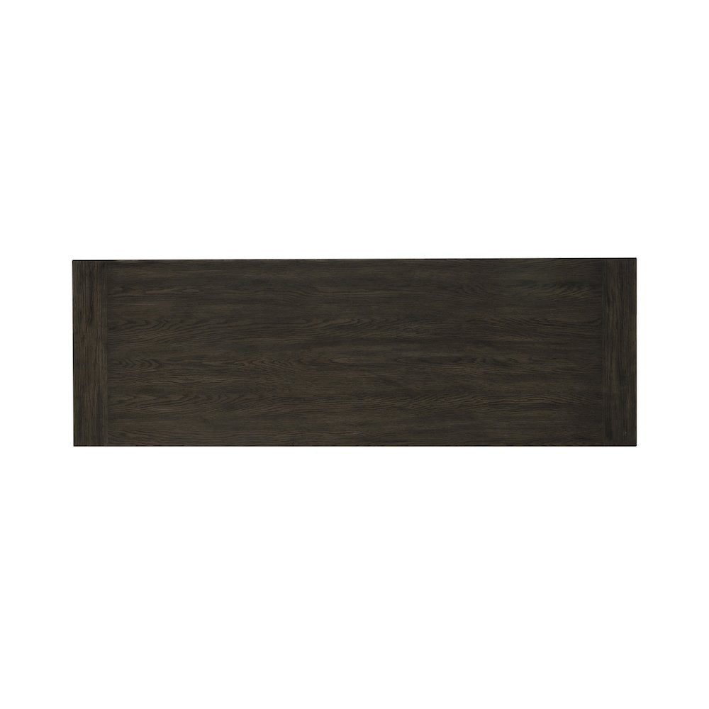 Executive Credenza in Rubberwood Solids w/ Split Heart White Oak Veneers