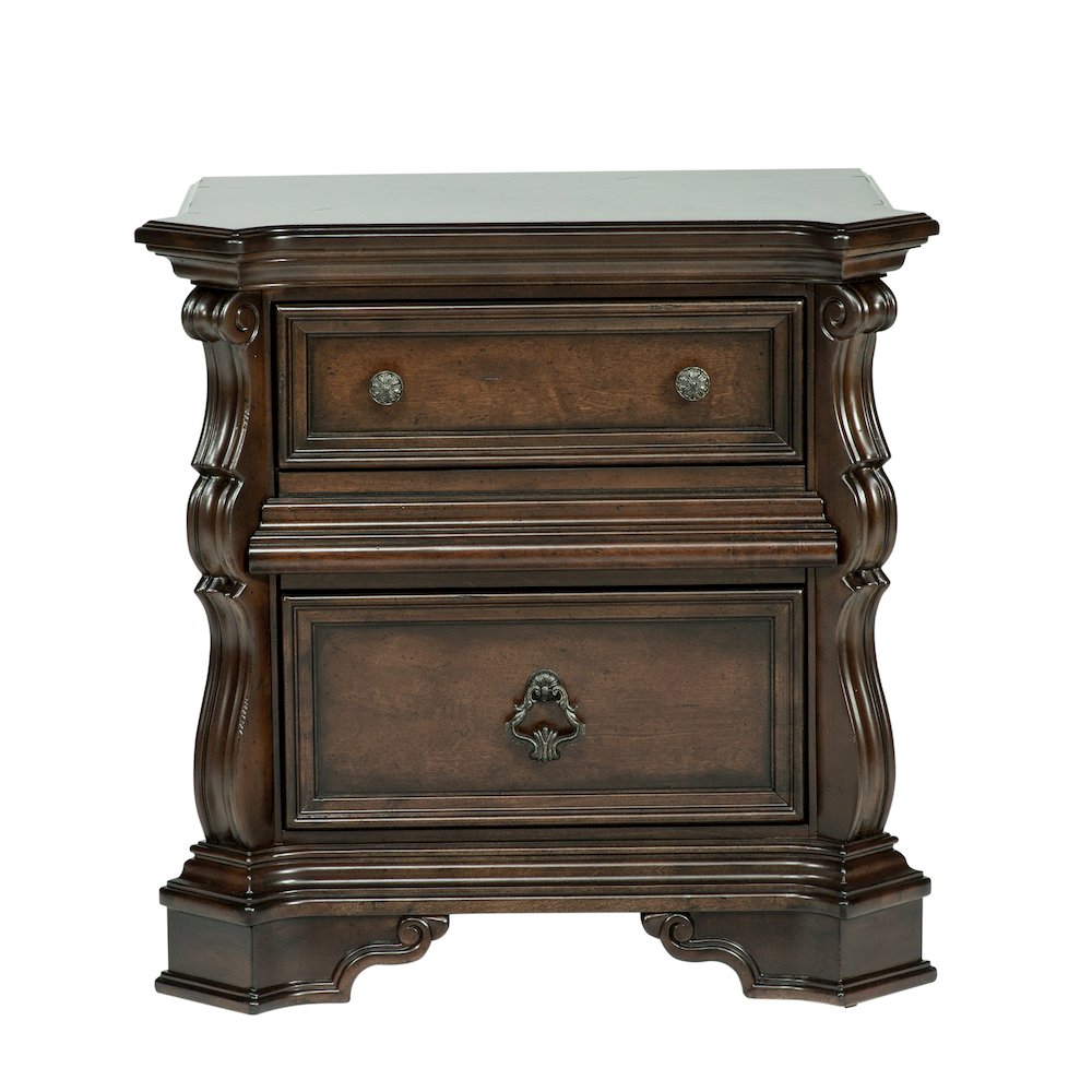 Arbor Place King California Sleigh Bed, Dresser & Mirror, Night Stand